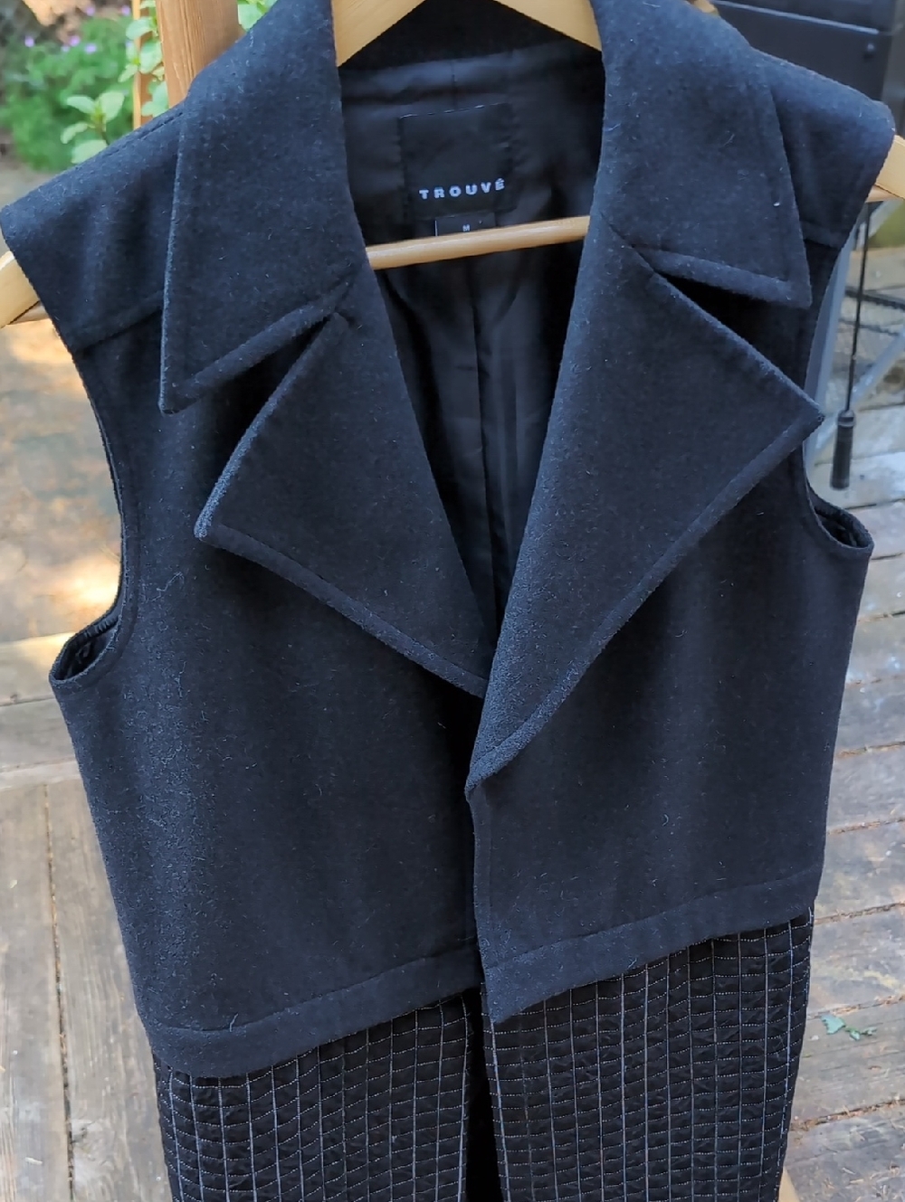 Long Or Short Adjustable Trouve Black Sleeveless Long Vest Zip Off Bottom